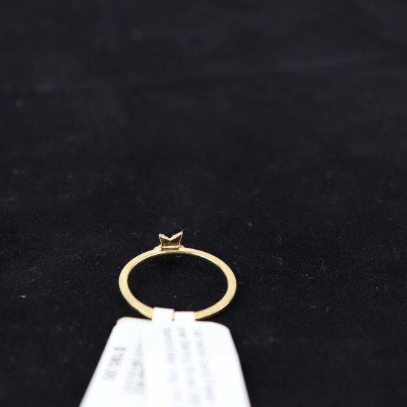 14K Yellow Gold Plated Sterling Silver, Diamond Star, Ring - H/I Size 7 - Picture 5 of 6